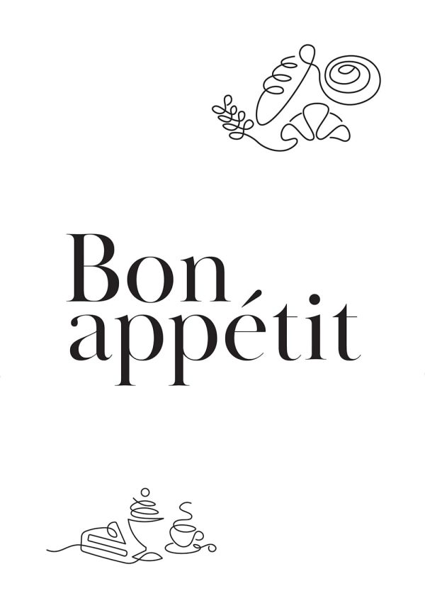 Bon Appétit – Affiche cuisine - Vins Rouges Harmonieux pour Chaque Occasion