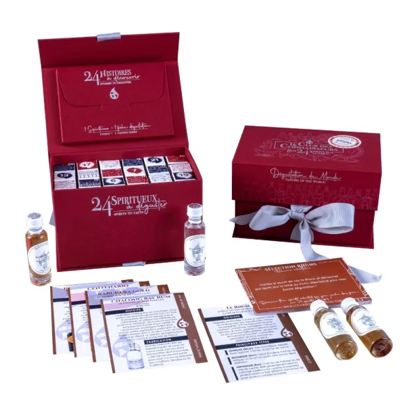 Calendrier de l&rsquo;Avent Rhum Edition 2024 – 24 x 20ml - Vins Rouges Harmonieux pour Chaque Occasion