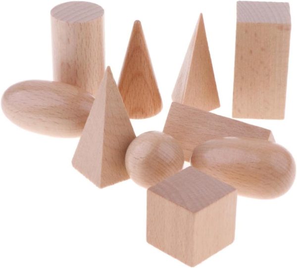 Blocs géométriques en bois Montessori formes 3D - Vins Rouges Harmonieux pour Chaque Occasion