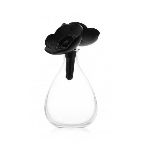 Black 2 anemones decanter Lalique - Vins Rouges Harmonieux pour Chaque Occasion