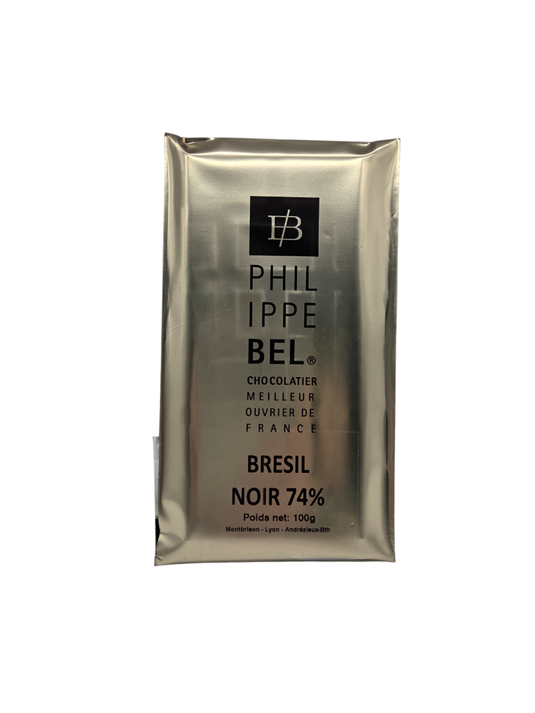 Chocolaterie Philippe Bel Meilleur Ouvrier de France Chocolatier Brésil Noir 74% 100g - Vins Rouges Harmonieux pour Chaque Occasion Chocolaterie Philippe Bel Meilleur Ouvrier de France Chocolatier Brésil Noir 74% 100g - Vins Rouges Harmonieux pour Chaque Occasion