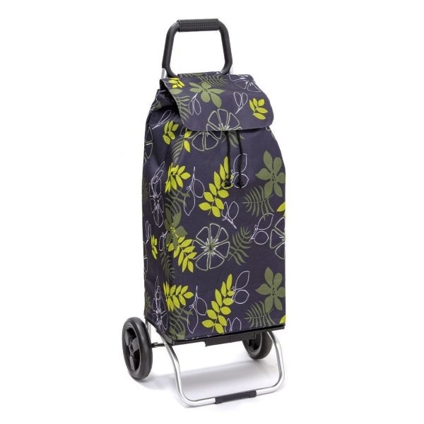 Chariot de courses pliable Carlux – Sac 55L imperméable – Feuillage - Vins Rouges Harmonieux pour Chaque Occasion