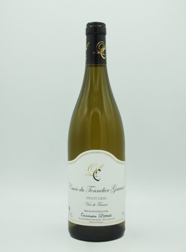 Christophe LEPAGE VDF « Cuvée du Tonnelier Gourmet » Pinot Gris 2022 Vin Blanc - Vins Rouges Harmonieux pour Chaque Occasion