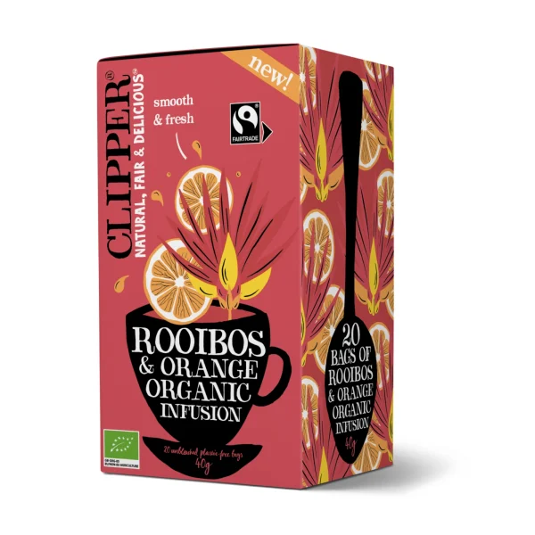 Clipper Rooibos & Orange BIO (4x 20 stuks) - Vins Rouges Harmonieux pour Chaque Occasion