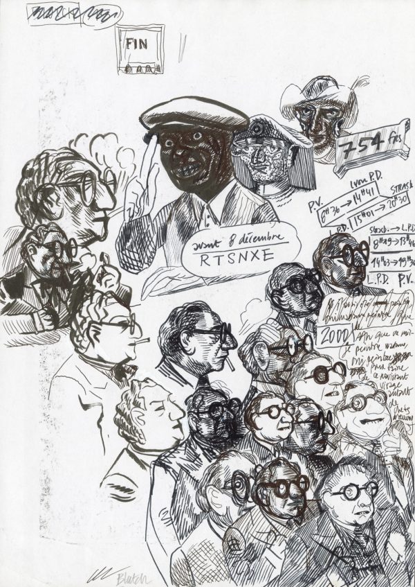 BLUTCH – Blotch – Croquis original de recherche – R50 - Vins Rouges Harmonieux pour Chaque Occasion