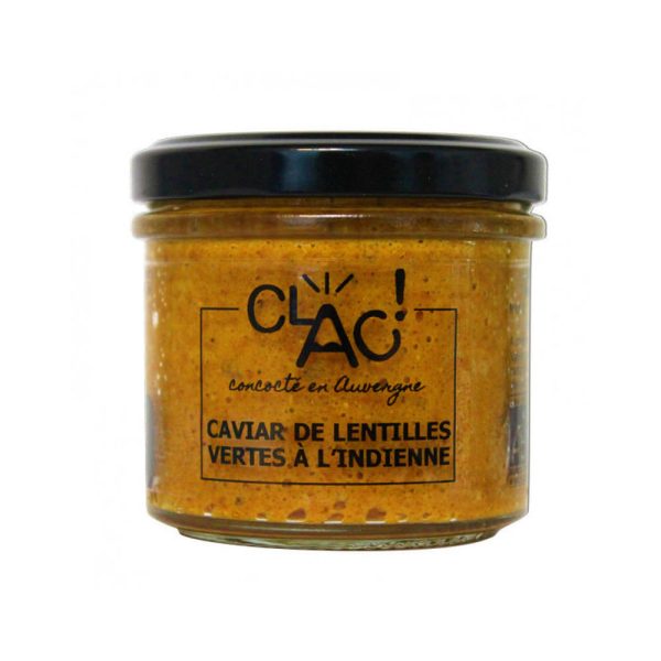Caviar de Lentilles Vertes à l&rsquo;Indienne – Conserverie Clac ! – 100gr - Vins Rouges Harmonieux pour Chaque Occasion