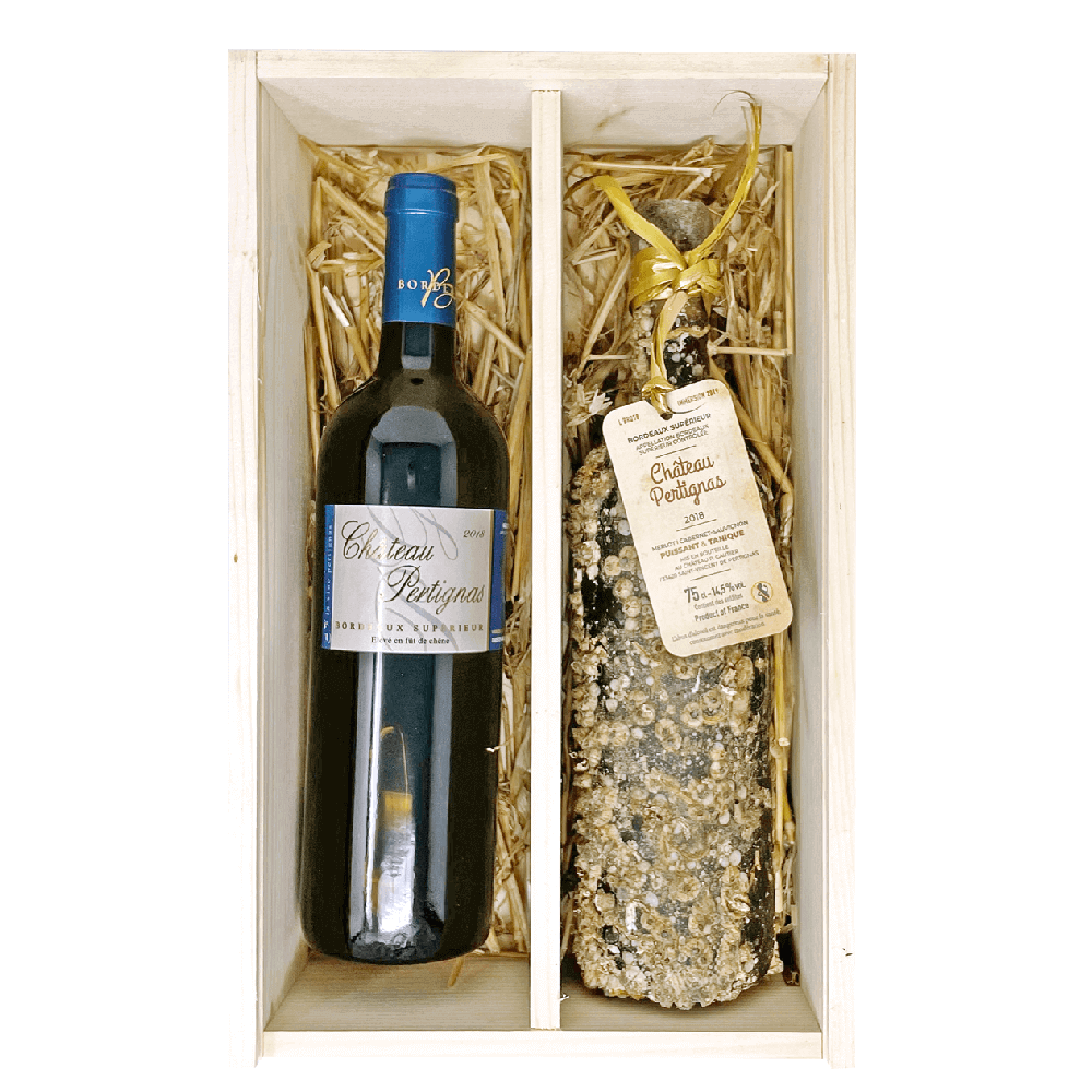 Coffret « Effet Mer » Vin rouge immergé Bordeaux supérieur 75cl - Vins Rouges Harmonieux pour Chaque Occasion Coffret « Effet Mer » Vin rouge immergé Bordeaux supérieur 75cl - Vins Rouges Harmonieux pour Chaque Occasion