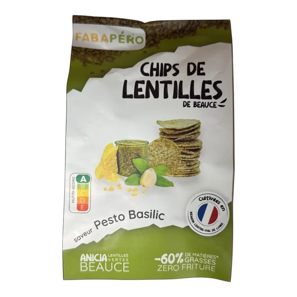 CHIPS DE LENTILLES DE BEAUCE SAVEUR PESTO BASILIC « FABAPÉRO » - Vins Rouges Harmonieux pour Chaque Occasion
