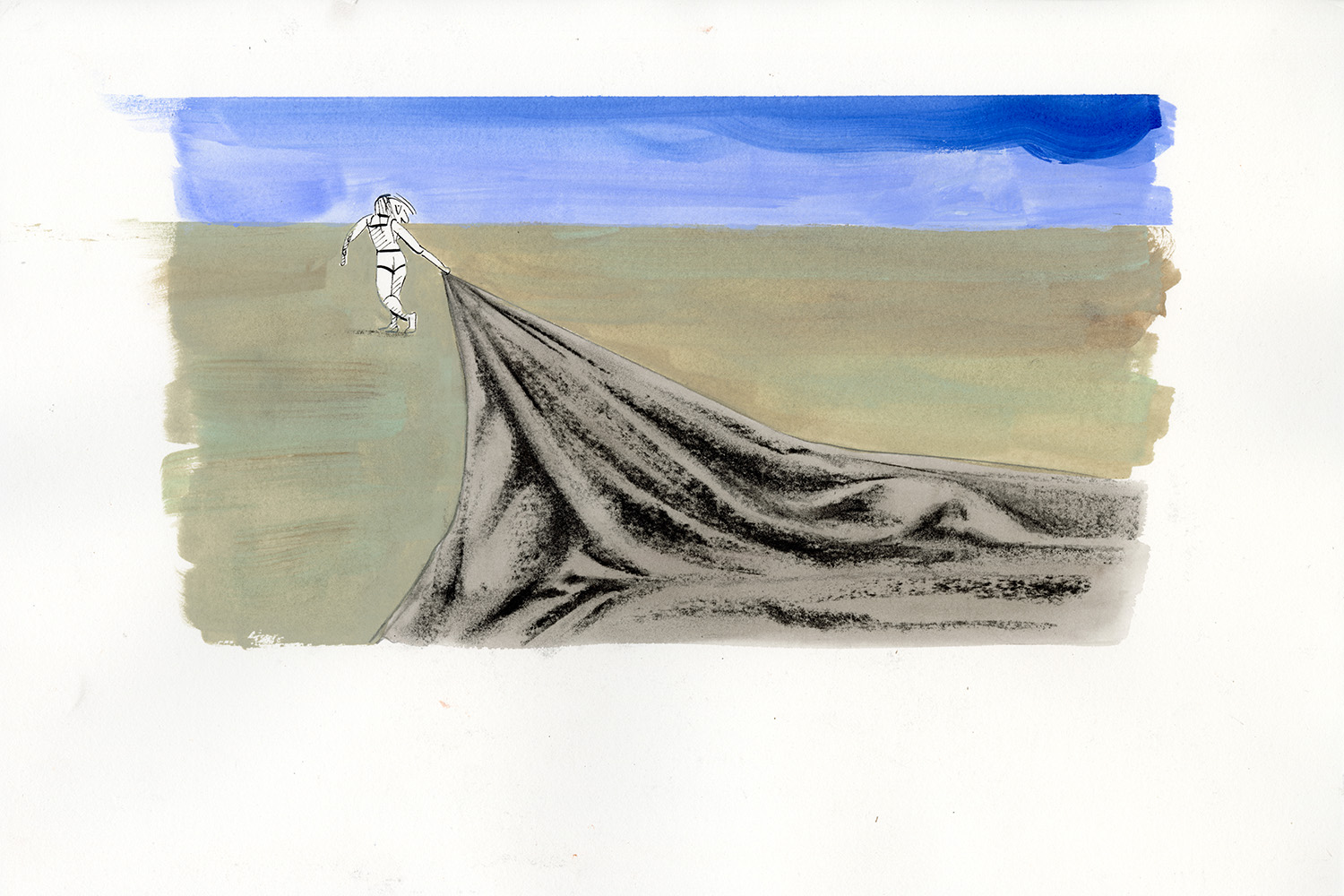 CATHERINE MEURISSE – Le passage – Dessin original 6 - Vins Rouges Harmonieux pour Chaque Occasion CATHERINE MEURISSE – Le passage – Dessin original 6 - Vins Rouges Harmonieux pour Chaque Occasion