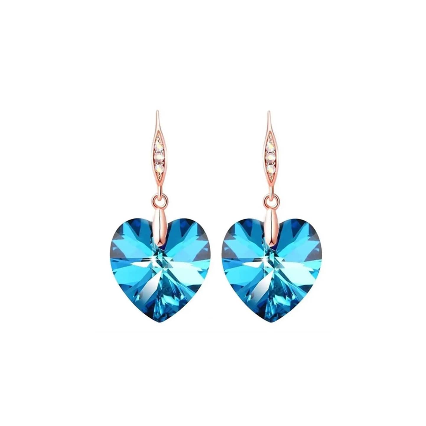 Clear blue crystal heart earrings - Vins Rouges Harmonieux pour Chaque Occasion Clear blue crystal heart earrings - Vins Rouges Harmonieux pour Chaque Occasion