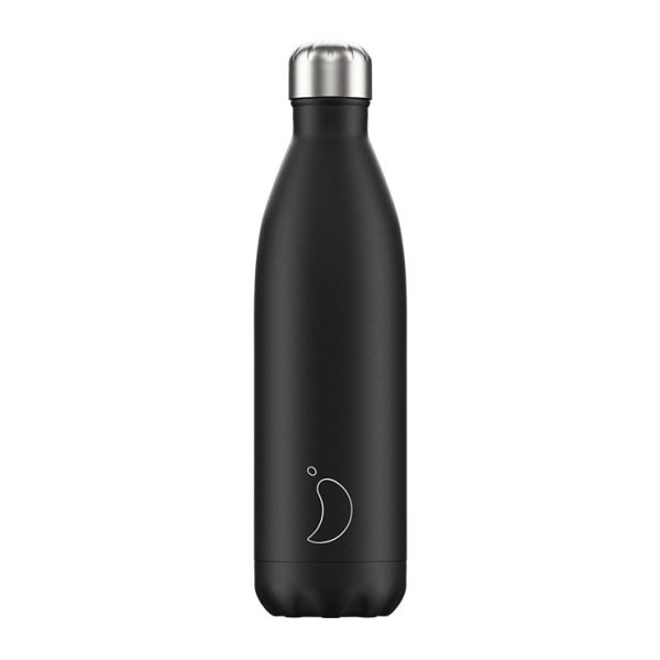 CHILLY’S bouteille isotherme Monochrome Black 750ml - Vins Rouges Harmonieux pour Chaque Occasion