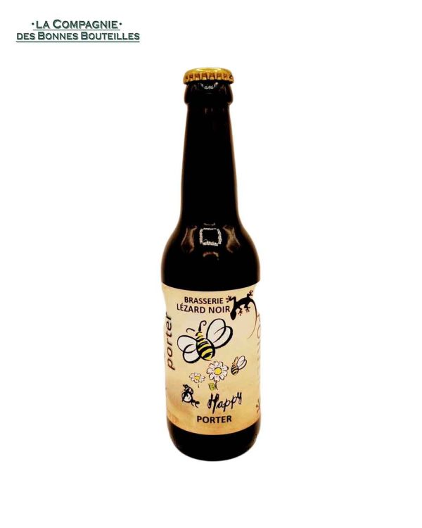 Bière Lézard noir - Bee Happy - Porter - 33cl - Vins Rouges Harmonieux pour Chaque Occasion