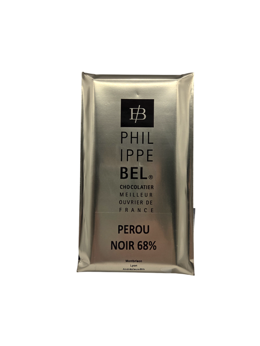 Chocolaterie Philippe Bel Meilleur Ouvrier de France Chocolatier Pérou Noir 68% 100g - Vins Rouges Harmonieux pour Chaque Occasion Chocolaterie Philippe Bel Meilleur Ouvrier de France Chocolatier Pérou Noir 68% 100g - Vins Rouges Harmonieux pour Chaque Occasion