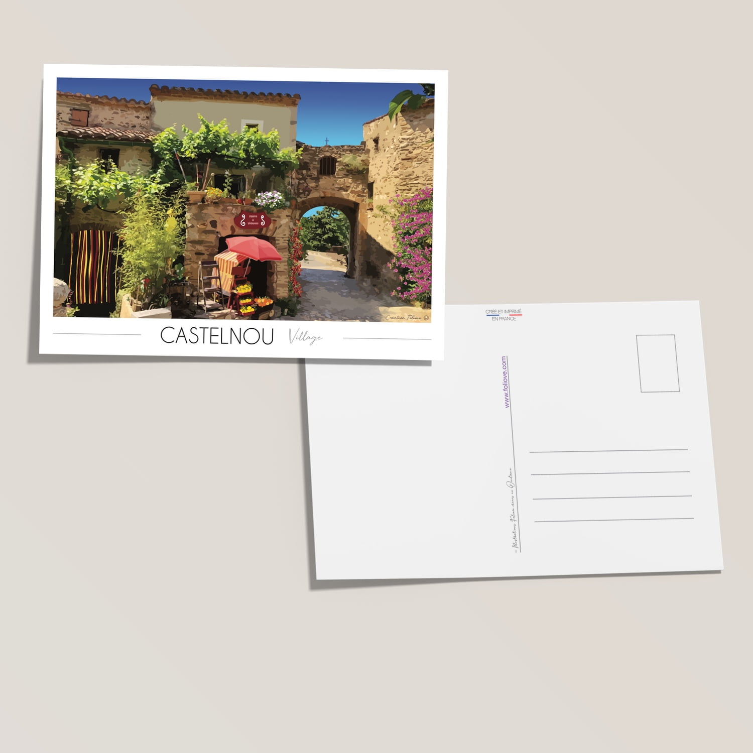 Carte postale Castelnou Village - Vins Rouges Harmonieux pour Chaque Occasion Carte postale Castelnou Village - Vins Rouges Harmonieux pour Chaque Occasion