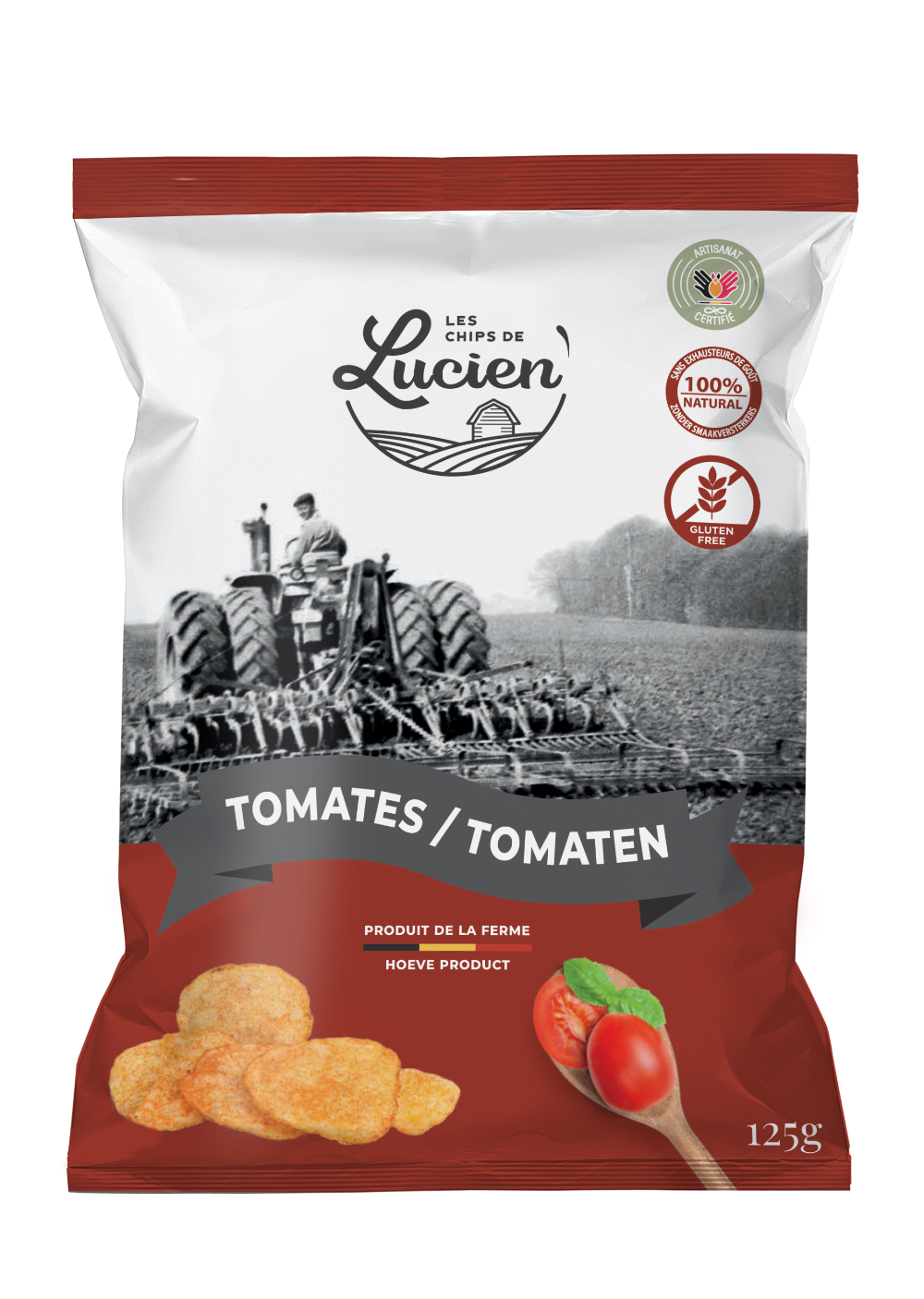CHIPS DE LUCIEN TOMATES BASILIC 125GR - Vins Rouges Harmonieux pour Chaque Occasion CHIPS DE LUCIEN TOMATES BASILIC 125GR - Vins Rouges Harmonieux pour Chaque Occasion