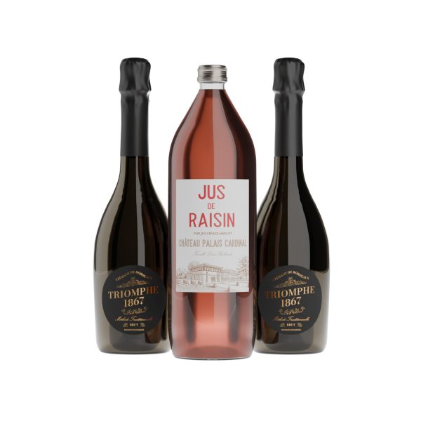 Cocktail vin – Coffret Kir Bordelais Crémant & Jus de Raisin - Vins Rouges Harmonieux pour Chaque Occasion