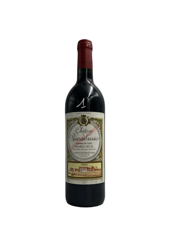 Chateau Rauzan Gassies Rouge 1995 (Margaux – Bordeaux) - Vins Rouges Harmonieux pour Chaque Occasion