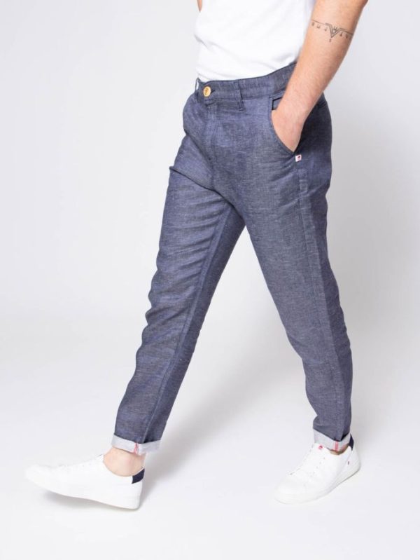 CHINO LIN CAROTTE 168N denimoriginal bleu Homme - Vins Rouges Harmonieux pour Chaque Occasion